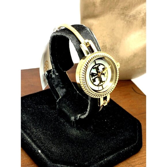 Tory Burch Women's Watch TBW4029 Gold Mother of Pearl Dial Interchangeable Bezel - Picture 14 of 14